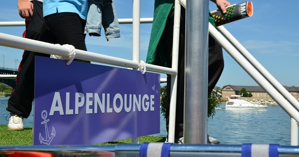 Die Milka Alpenlounge auf dem #MUHBOOT