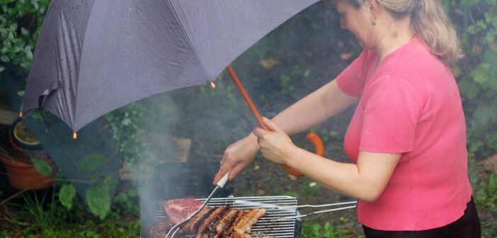 Grillen im Regen: Na klar!