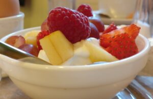 Das Café Blum in Mainz kann auch "gesund und nachhaltig". Müsli mit Himbeere. Letztere wurde mir von meinem Weibe stibitzt!