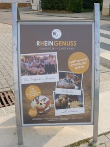 Das Café Rheingenuss in Ginsheim. Offenbar ein bereits recht bekannter Geheimtipp.