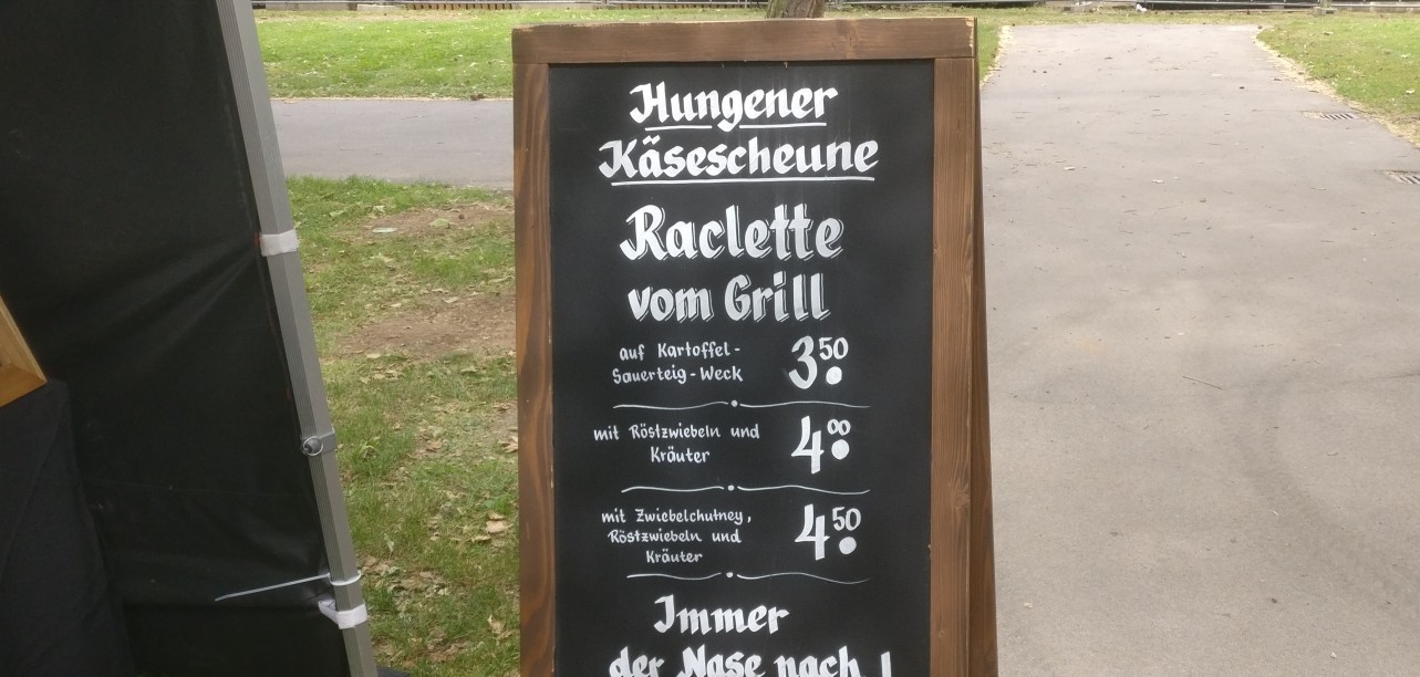 Die Hungener Käsescheune  auf dem "Lebenslust" Gourmet- und Kunstfestival im Kurpark in Bad Münster am Stein